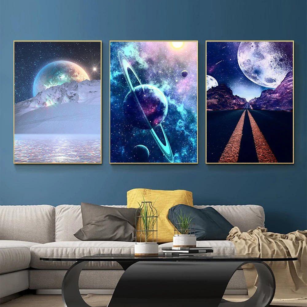 Description Picture 4 of itemYOUQU 5d Diy Diamond Painting Landscape Diamond Picture Space Universe Cross Stitch DIY Rhinestone Embroidery Decoration
