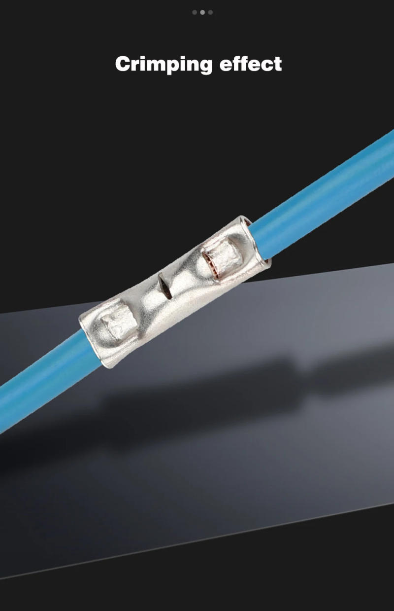 Description Picture 3 of item20/50Pcs Copper Tinned electric wire Connector Crimp Terminal Butt Small copper tube Bare terminal DIY Wire Repair Sleeve