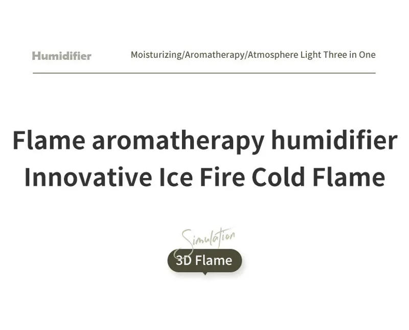 Description Picture 4 of itemDesktop Simulated Flame Aromatherapy Machine Colorful Atmosphere Lamp Fast Humidification Remote Control Timing Humidifier