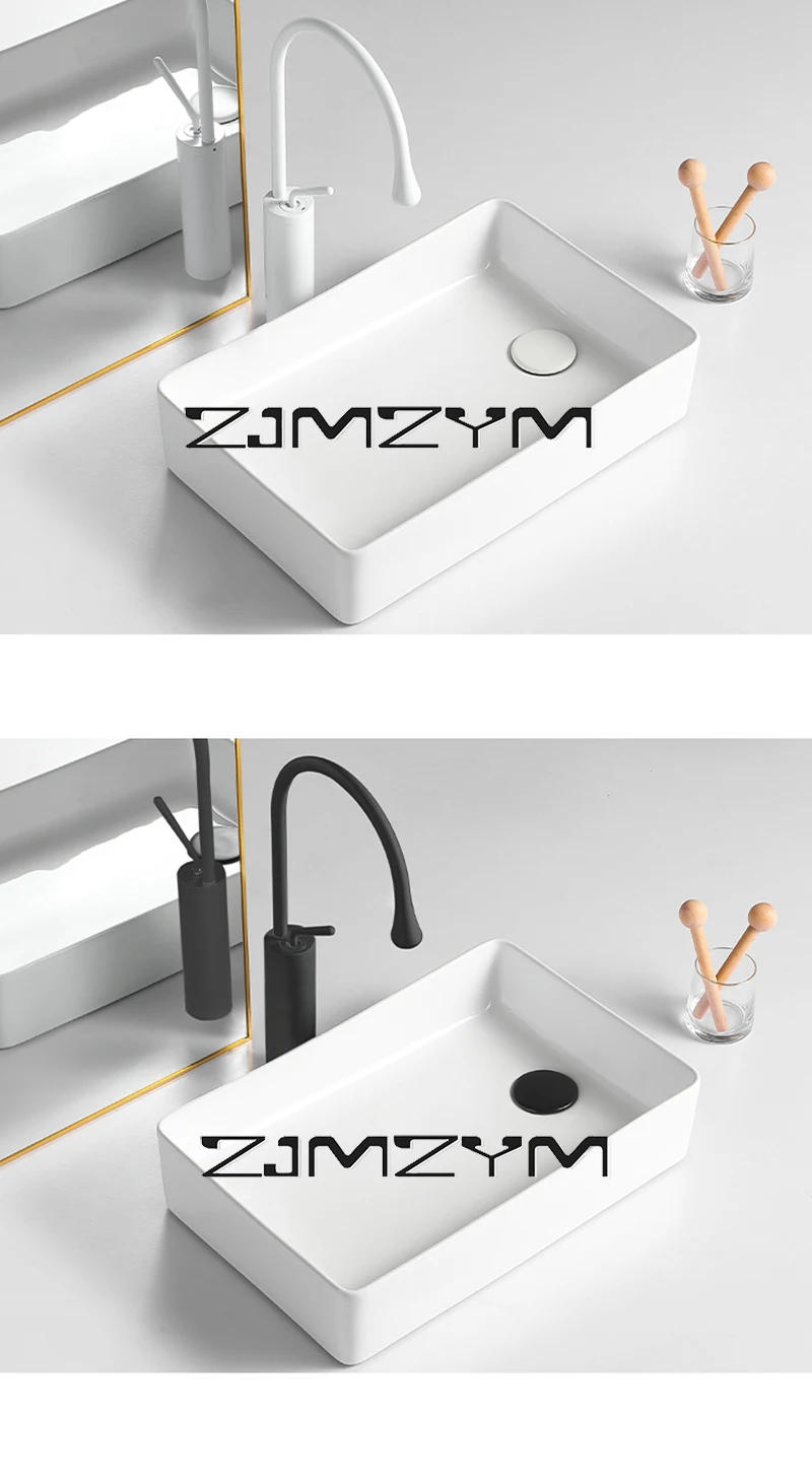 Description Picture 5 of itemRectangularTable Basin Household Wash Basin Balcony Washing Machine Left and Right Side Drain Water Deepening Washbasin раковина