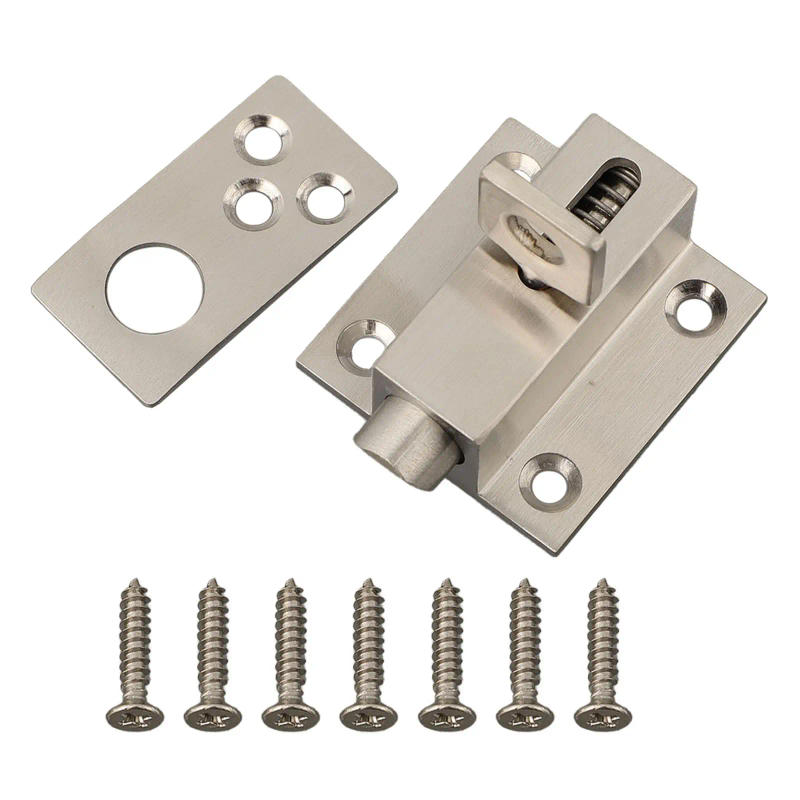 Description Picture 2 of itemStainless Steel Spring Latch Lock Anti-theft Latch Automatic Latch Door Bolt Lock Automatic Door Latch Home Window Gate Security