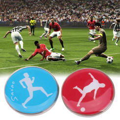 1pc Referee Side Toss Coin Double Face Sports Football Pattern Soccer Volleyball Flip Coin Souvenirs Gift For Kids Adults