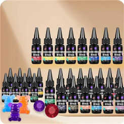 20g Colored UV Resin Gemstone Glue UV Light Curing Ultraviolet Cure Resin Glue For UV Resin Molds Jewelry Crystal Drip Making