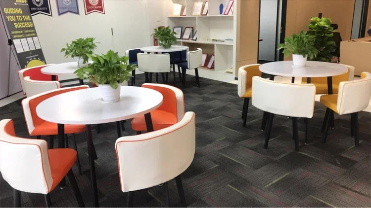 Description Picture 2 of itemNordic Luxury Dining Table Large Round Balcony Design Vintage Space Saving  Makeup Study Mesas De Jantar Room Furniture