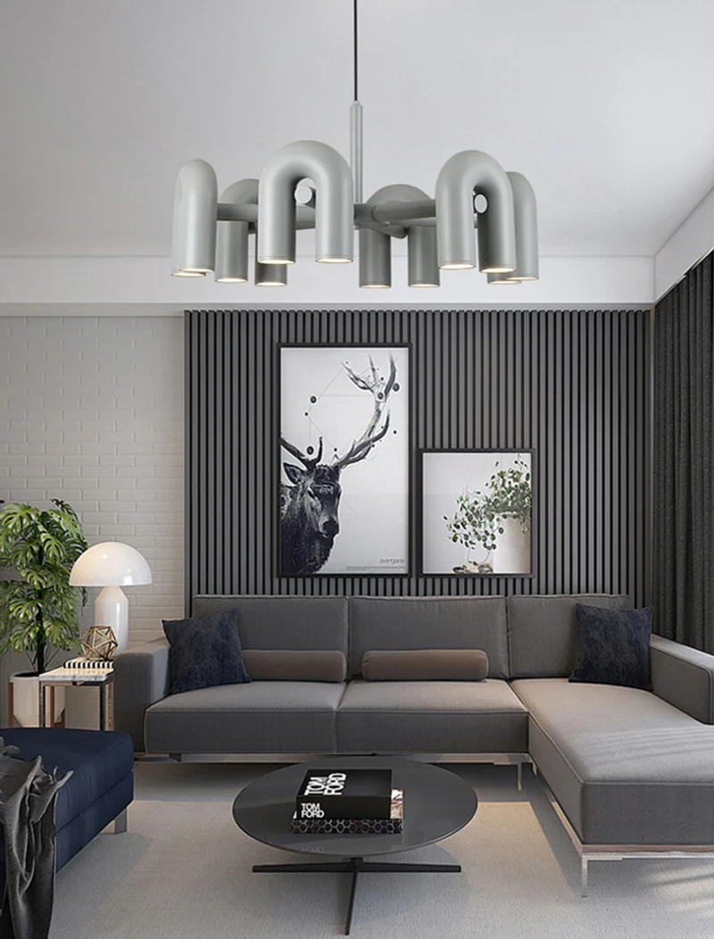 Description Picture 4 of itemModern U Type Plastics Chandelier Lighting for Dinning Room Art Decor Pendant Lighting Home Indoor Luxury Designer Hanging Light