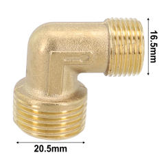 1pc Pneumatic Quick Connector Air Compressor Elbow 90 Degree Relief Threaded Air Hose Fittings Coupling 20.5*16.5mm Brass