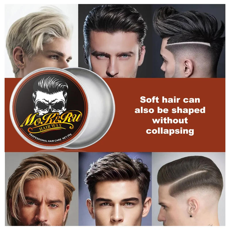 Description Picture 4 of itemMOKERU Strong styling hair wax for man Professional salons stylish male hairstyle cool to get fit fast to clean