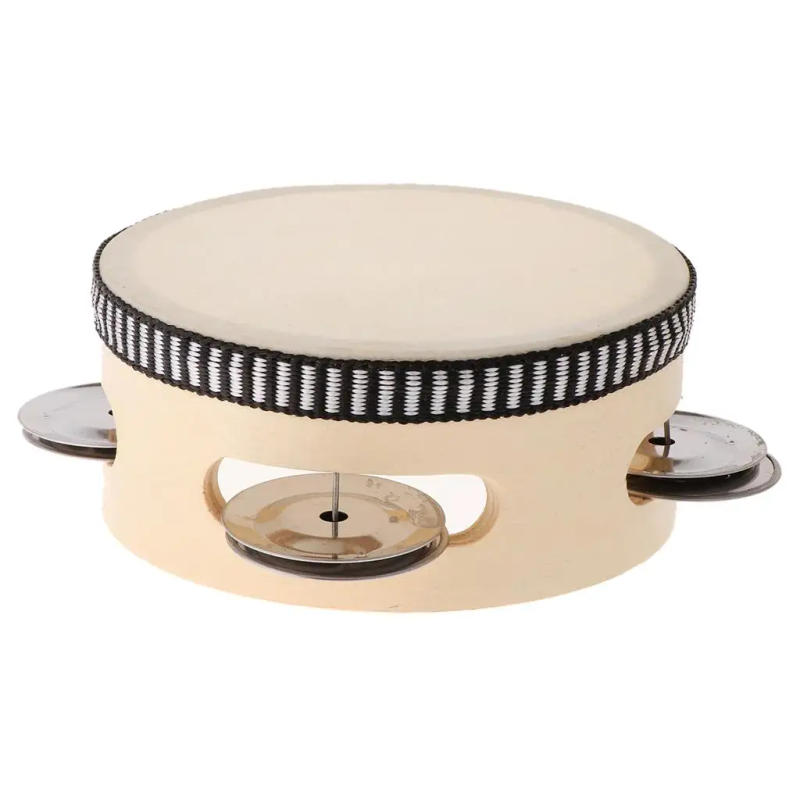 Description Picture 4 of item4inch Hand Held Tambourine Percussion Drum hand drum Kids Musical Children Percussion Instrument Educational Toys