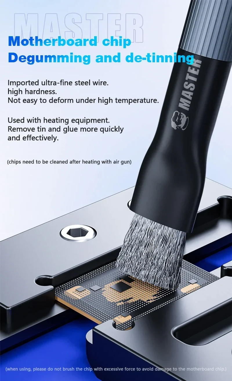 Description Picture 5 of itemMECHANIC Motherboard Chip Glue Removal Brush Chip Dust Cleaning Tin Removal Polishing Brush Hand Tools Set for Cell Phone Repair