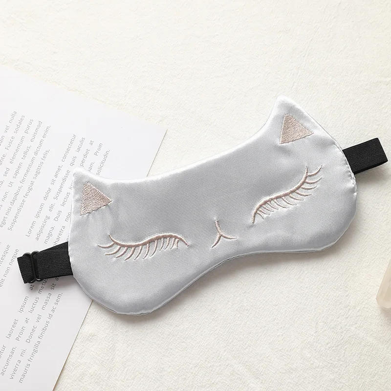 Description Picture 4 of itemEye Mask for Sleeping Masks for Night Cute Cat Silk Sleep Eye Cover Patch Travel Eyepatch Nap Shade Blindfold Women Eyeshade
