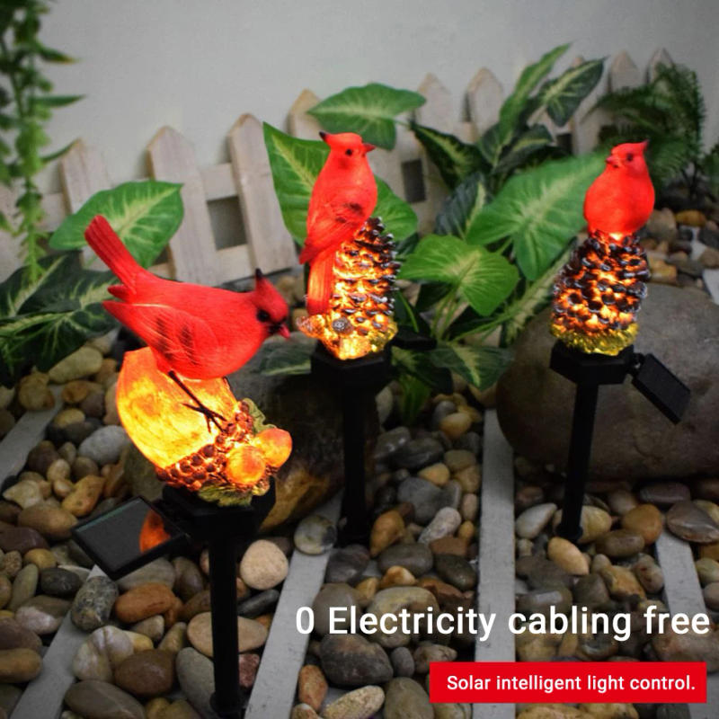 Description Picture 3 of itemSolar Lamp Red Bird Animal Solar Garden Lights Solar Powered Solar Led Light Outdoor Waterproof Garden Decoration Lawn Lamp