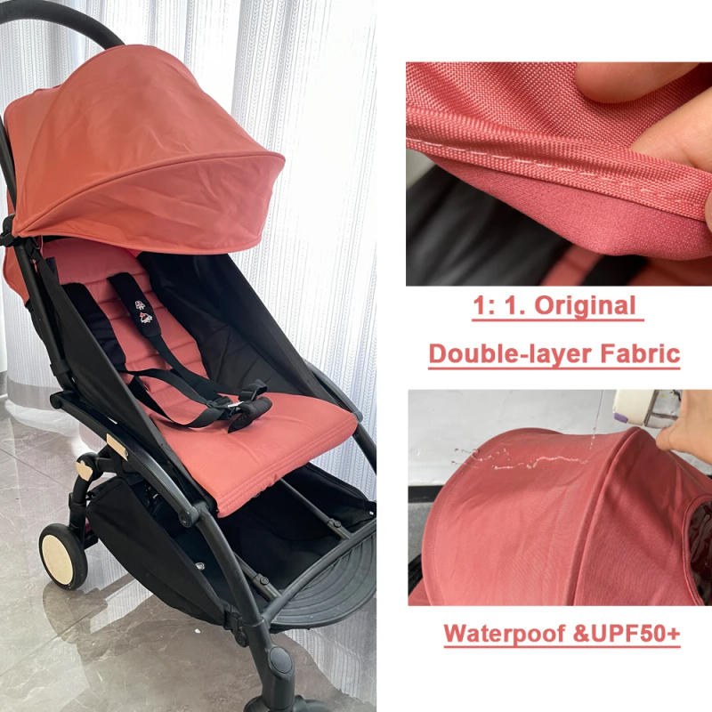 Description Picture 6 of itemMomTan 1:1 Ginger Pink Double-layer Waterproof  Fabric Baby Stroller Replacement Set  Compatible with YOYO&YOYO2  Strollers
