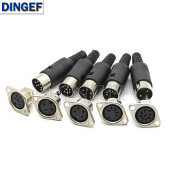 2PCS/lot S terminal Panel Mount Female & Male Jack 3/4/5/6/7/8PIN DIN Adapter MIDI Cable Connector