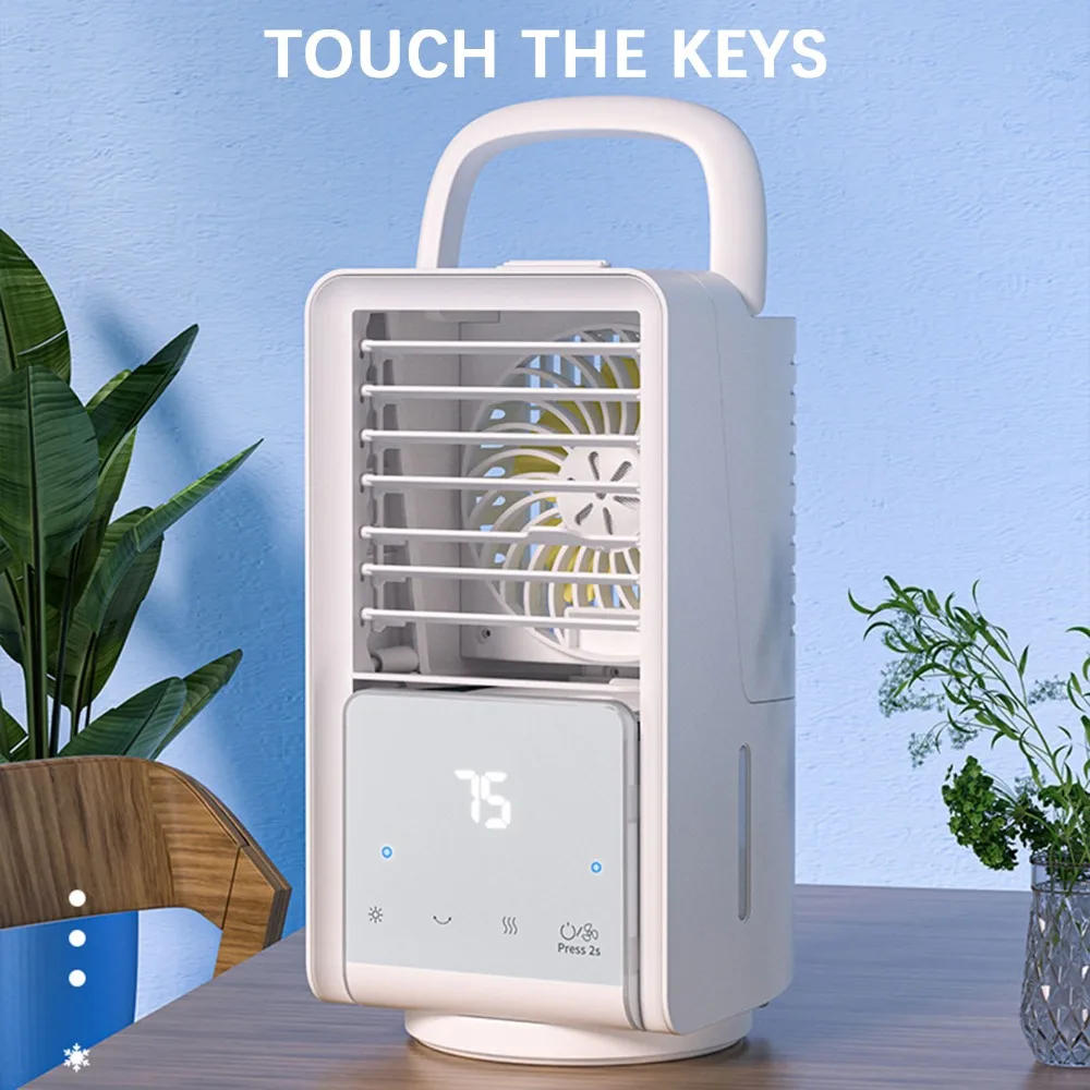 Description Picture 2 of item4-IN-1 Portable Air Conditioners,700ml Tank Mist Air Cooler,3 Speed Personal Mini Fan With Handle,Summer for Home Office Camping