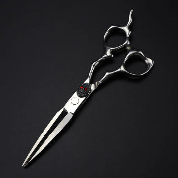 Professional Japan 440c steel 6 '' Skull scissor cut hair scissors haircut thinning barber cutting shears hairdressing scissors