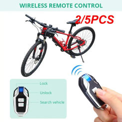 2/5PCS Smart Alarm Lock Anti-Theft Chain For Bike Gate APP Wireless Remote Control Blue Electric Door Spiral Four-digit