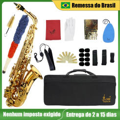 SLADE Eb Alto Saxophone Brass E Flat Sax Saxofone Woodwind Instrument With Case Reeds Mouthpiece Gloves Parts & Accessories