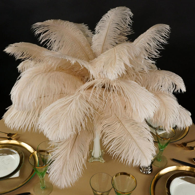 Description Picture 4 of item10PCS Colored Ostrich Feathers 15-60cm for Crafts Carnival Wedding DIY Table Center Decor Fluffy Ostrich Plumas Accessories Bulk