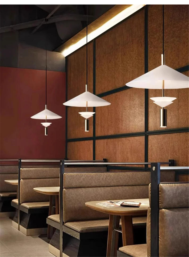 Description Picture 4 of itemDesigner Elegant Umbrella Shape Led Pendant Lights For Dining Room Coffee Table Kitchen Hanging Spots Lamp Indoor Art Decoration