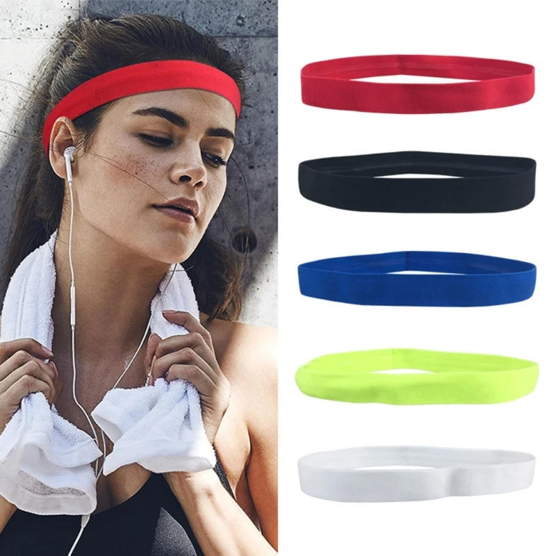 Description Picture 3 of itemHeadband Sport Sweat Hair Bands Forehead Protection Running Fitness Yoga Tennis Elastic Sweatband with Non-Slip Silicone Grip