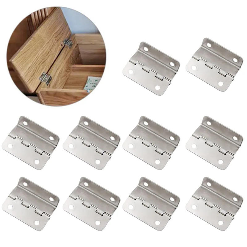 Description Picture 4 of item10pcs Wooden Box Hinges Tri-Fold Right Angle 4-Hole Hinge 24mm For Vintage Wooden Chests Doors Cabinets Furniture Hardware