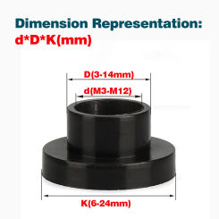 T-type Nylon Stepped Washer/Concave-Convex Thread Bushing Insulating Pellets