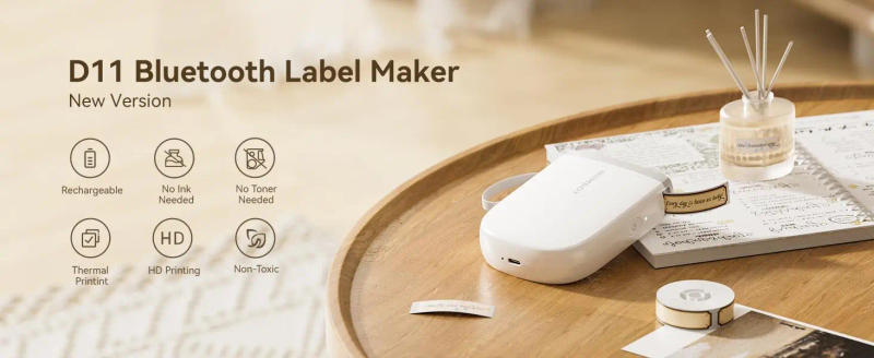 Description Picture 3 of item300dpi Niimbot D11 Mini Portable Thermal Printer Thermal Adhesive Label Maker 203pdi D110M Printer For Stickers Label Machine