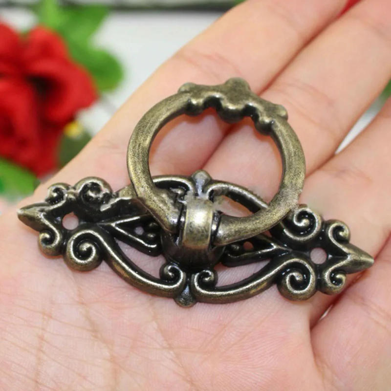 Description Picture 3 of item1 Pc Vintage Alloy Kitchen Drawer Cabinet Doors Handle Furniture Knob Hardware Cabinet Antique Handle Bronze Furniture