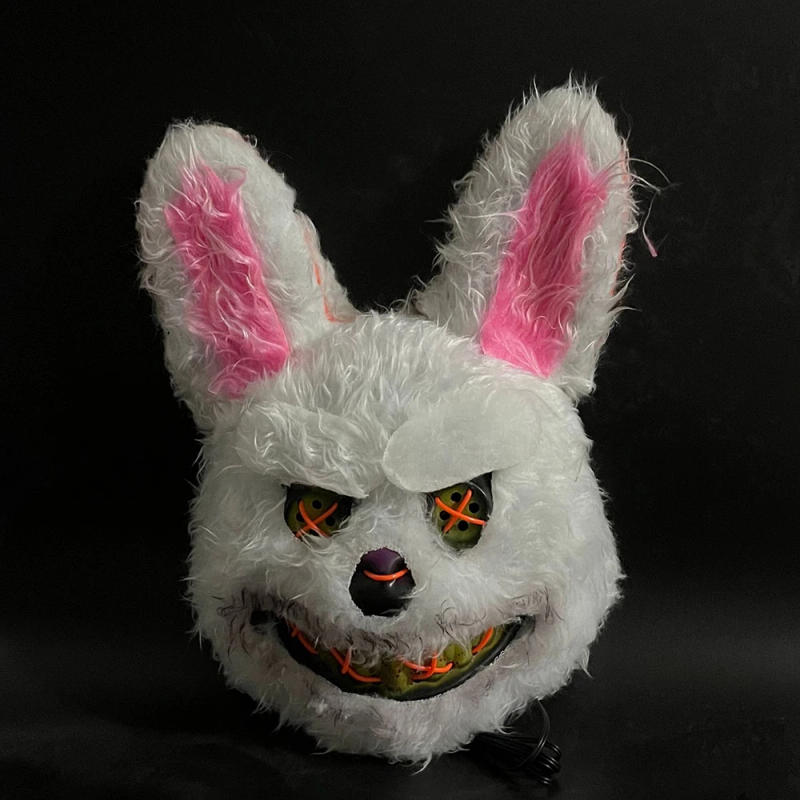 Description Picture 5 of itemHorror Bloody Rabbit Bear Mask Halloween LED Luminous Animal Simulation Fur Mask Cosplay Masquerade Party Costume Decoration