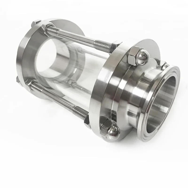 Description Picture 3 of item25mm 1" 304 Stainless Steel Sanitary Fitting 1.5" Tri Clamp type Flow Sight Glass Diopter For Homebrew Diary Product