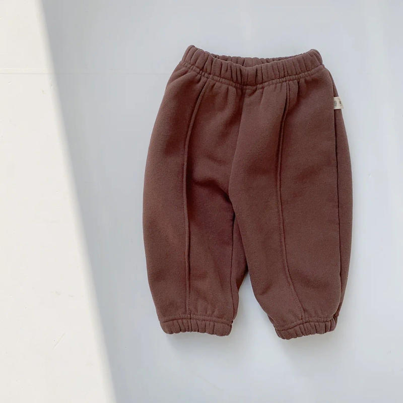 Description Picture 5 of item2025 Winter New Baby Warm Pants Solid Infant Casual Pants Plus Velvet Thick Toddler Boys Girls Trousers Fleece Kids Harem Pants