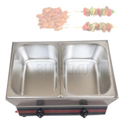Commercial Gas Deep Fryer Dual Removable Basket, Stainless Steel Gas Countertop Fryer
