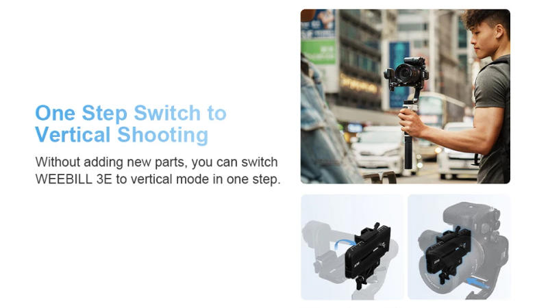 Description Picture 5 of itemZHIYUN CINEPEER WEEBILL 3E 3-Axis Camera Stabilizer Gimbal Blutooth Control Cameras Gimbals for DSLR Mirrorless Cameras