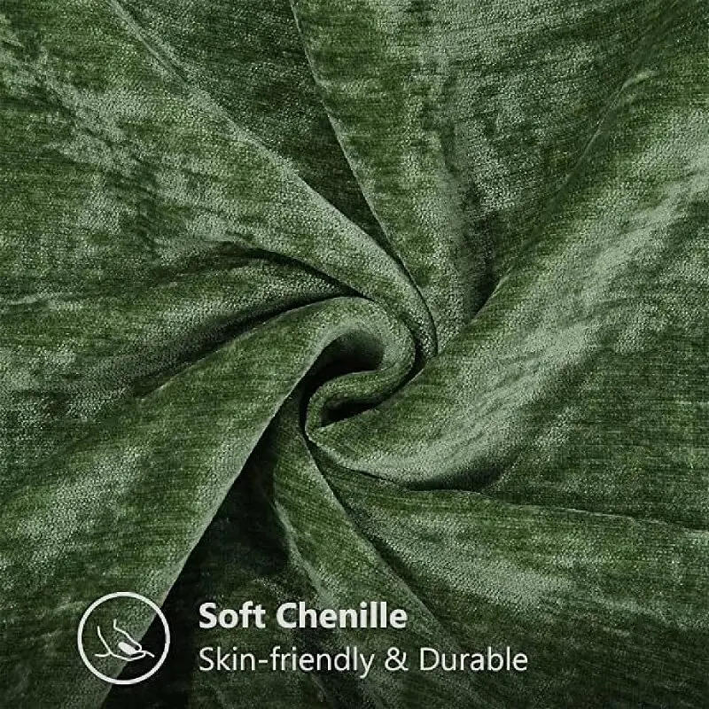 Description Picture 3 of itemChenille Cushion Cover Green Throw Pillow Covers Decorative Pillows for Sofa Living Room Home Decoration Back Cushion Luxury Red