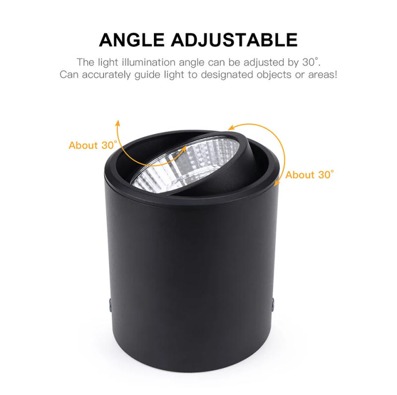 Description Picture 6 of itemSurface Mounted COB LED Spot Light 7W 12W Aluminum Spotlight LED Downlight AC85V-265V Ceiling Lamp For Indoor Kitchen Lighting