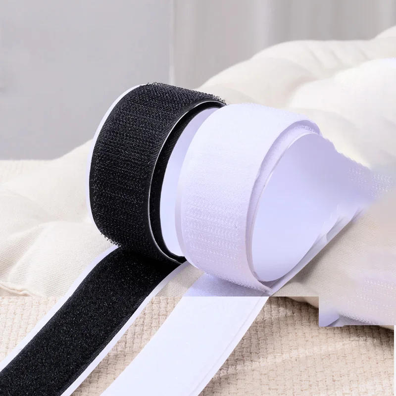 Description Picture 3 of item25y Self Adhesive Fastener Tape 16/20/25/30/50/100mm With Glue Hook and Loop Tape Shoes Fastener Sticker Strips Scratch Adhesif