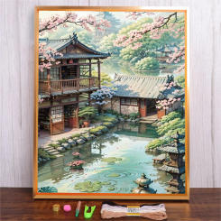 Landscape Printed 11CT Cross Stitch Embroidery Kit Cotton Threads Cross-Stitch Knitting Needlework Handicraft Sewing Unique Gift