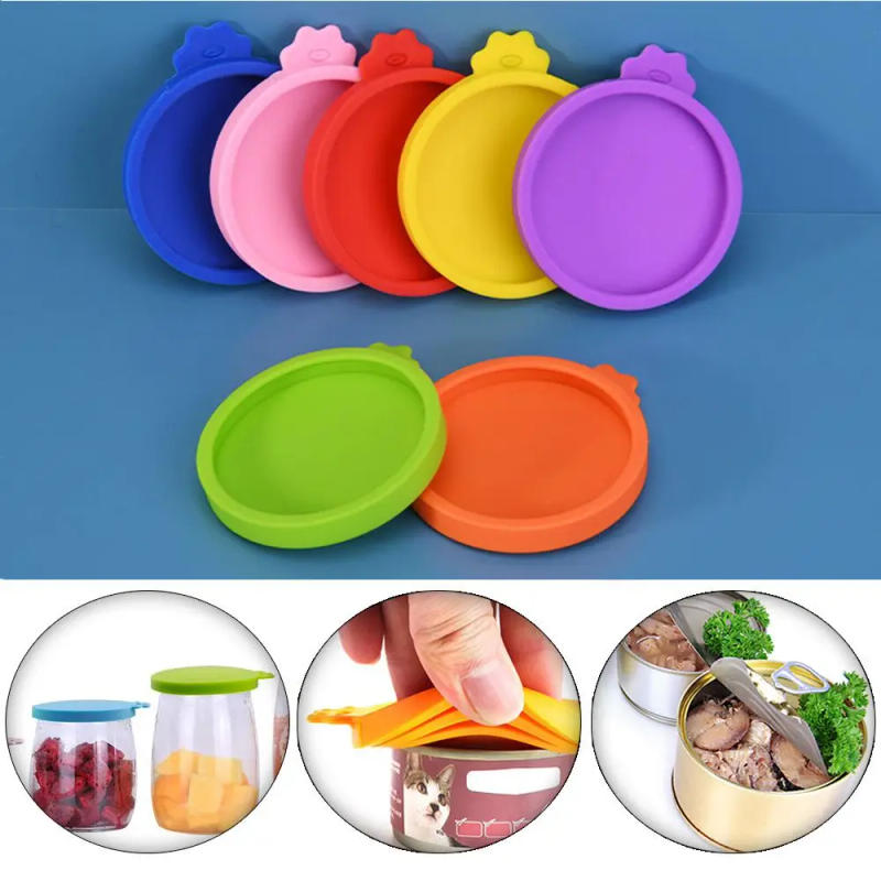 Description Picture 4 of itemReusable Food Storage Cans Cap Pet Can Silicone Covers Can Lid Kitchen Fresh-keeping Lid Pet Food Tin Cover