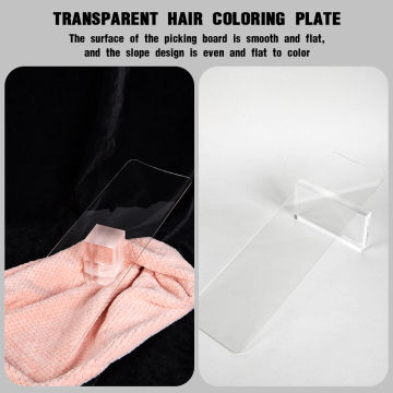 Hair Coloring Dyeing Board Plate Barber Hairdresser Design Transparent Hair Dye Board Styling Tools Hairdressing Accessories