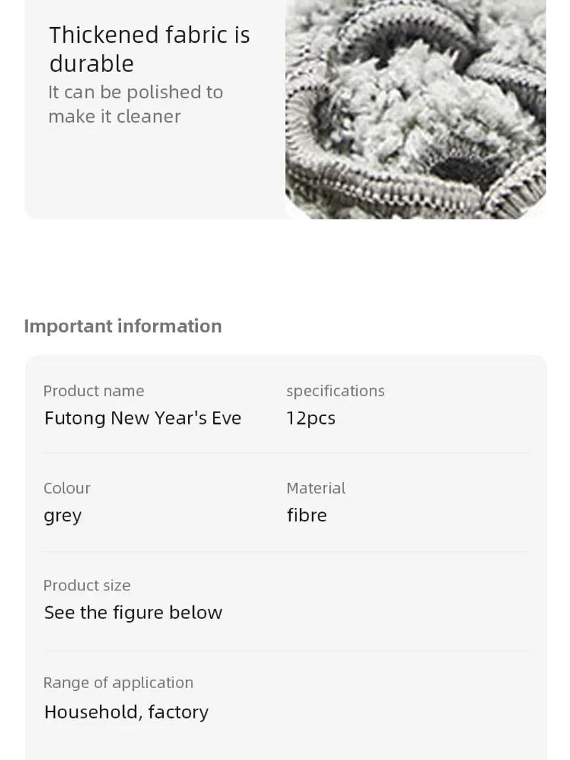 Description Picture 4 of item12pcs Replacement Cleaning Pads Window Cleaner Robot Rag For Hobot 188 168 198 388 Part Pack Electric Robot Absorbent Mop Cover