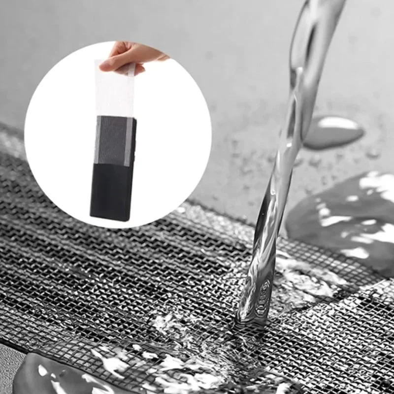 Description Picture 5 of item5/10m Disposable Shower Floor Drain Sticker DIY Hair Catcher Drain Stopper Filter Cover Bathtubs Mesh Kitchen Bathroom Accessory