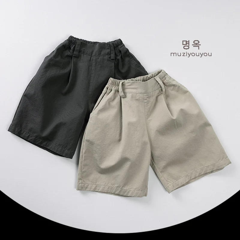 Description Picture 4 of itemChildren's Mid Pants 2025 New Style Pure Cotton Casual Pants for Boys and Girls, Summer Loose Shorts for Children's Clothing
