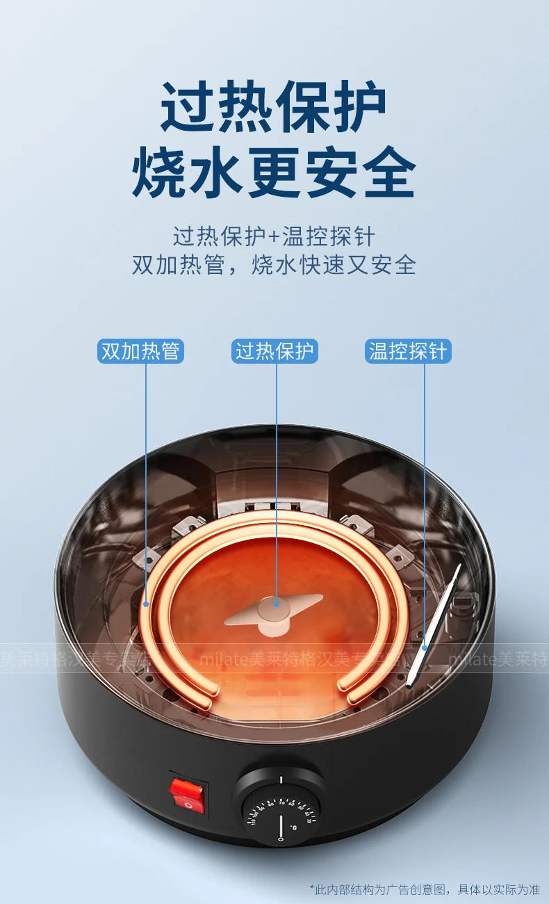 Description Picture 6 of itemElectric Water Bucket 304 Stainless Steel Hot  Bucket Commercial Boiler  Machine Milk Tea Shop Water Machine