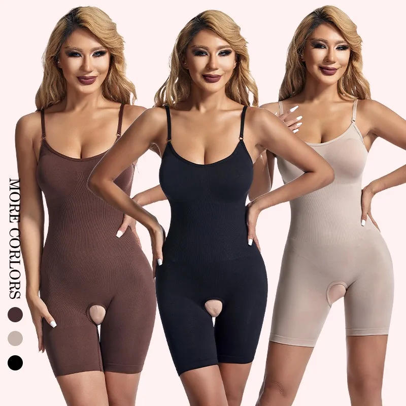 Description Picture 3 of itemSeamless Bodysuit Compression Open Crotch Shapewear Women Push Up belly tightening Corset Slimming Butt Lifter Full Body Shaper