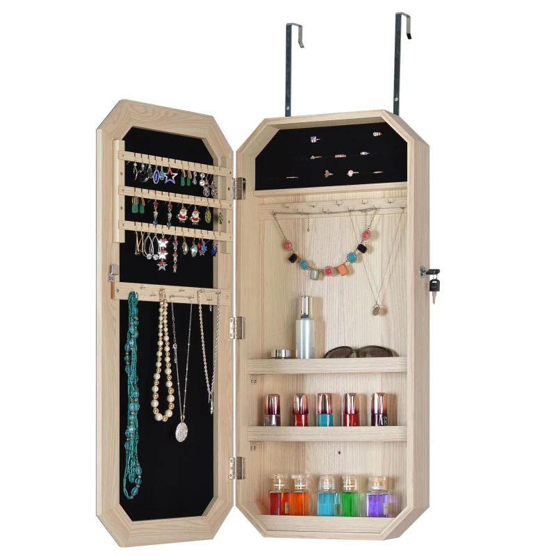 Description Picture 5 of itemModern minimalist design octagonal fashion minimalist jewelry storage mirror cabinet, can be hung,bedroom storage mirror cabinet