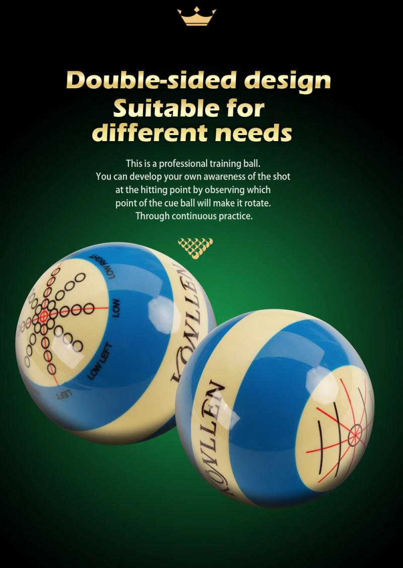 Description Picture 6 of itemKONLLEN Billiards Cue Ball Practice Training Artifact Replacement 2-1/4 / 2-1/16" Table Ball Practice Snooker Accessories