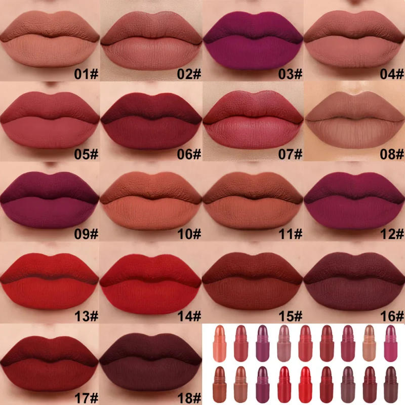 Description Picture 4 of itemMatte Lipstick Set Longlasting Waterproof  24H Lipsticks Velvet Macaron Capsule Lip Crayon Non-sticky Easy Color Lipstick Makeup