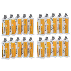 20pcs Black 50ml 1:1 Epoxy Glue 2 Part Resin Adhesive 5 Minute Setting Bonds Glass Metal Plastics Wood -40℃-80℃
