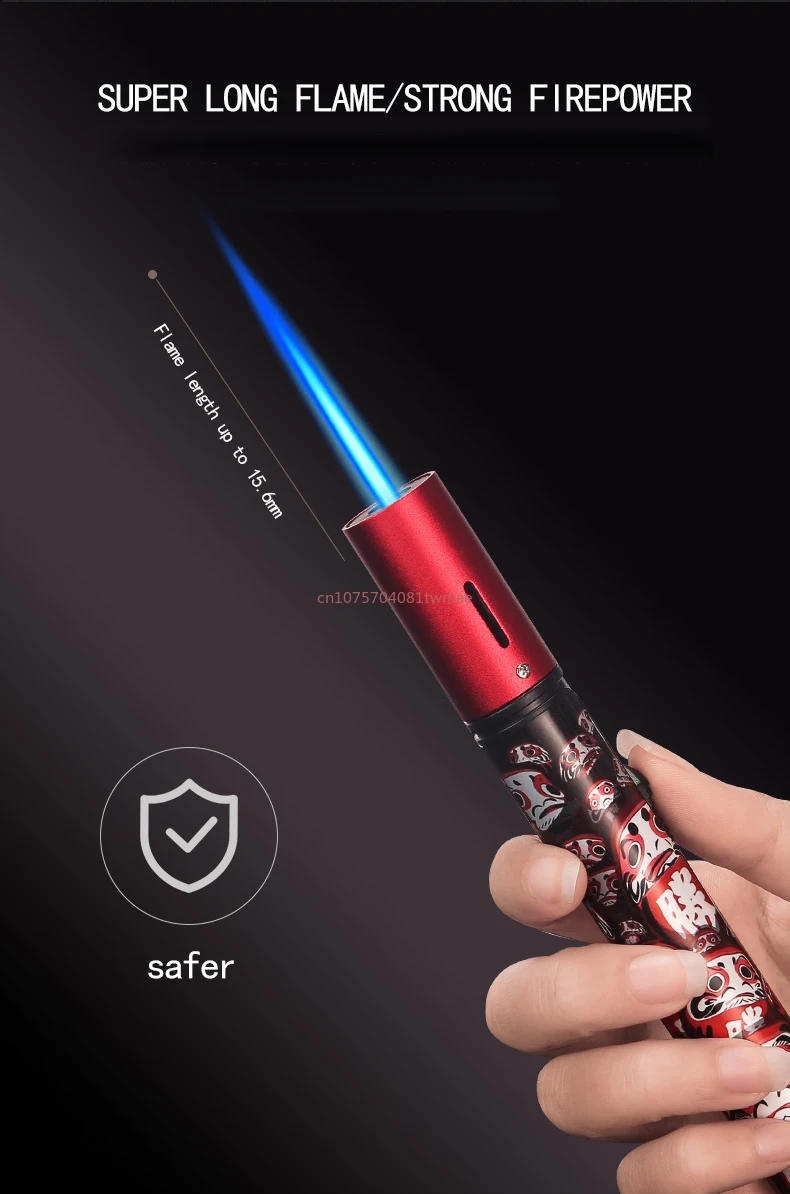 Description Picture 4 of itemHONEST Pen Airbrush Jet Butane Candle Lighter Metal Gas Kitchen Torch Turbo Windproof Cigar Pipe Lighter Gadget Men's