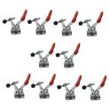 10Pcs GH-201A Toggle Clamp Quick Release Horizontal Clip Set DIY Woodworking Heavy Duty Vertical Clamps For Hand Tool Accessory